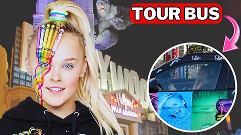 Jojo Siwa brings her Wild Car to Hollywood and shocks a Tour Bus of Surprised Fans