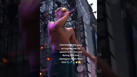 x Teaching His Fans About Life & it's values of being successful at Rolling Loud 📢. #xxxtentacion