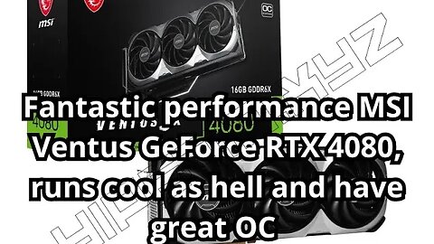 MSI Ventus GeForce RTX 4080 16GB - Honest Review