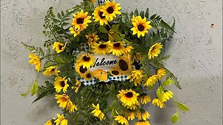 Mini Sunflower Wreath/Mini Wildflower Wreath |Hard Working Mom |How to