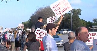 Rally over tax rates in St. Lucie County