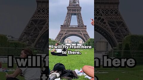 Man Jumps off Eiffel Tower? Here is why! #eiffeltower #paris #france #fallguys #shorts #basejump