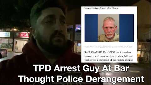 City of Tallahassee Police Arrest Guy At Bar For Speaking His Mind. 🚨Citizen Journalism 📰