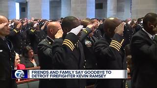 Funeral held for Detroit firefighter who died of heart attack