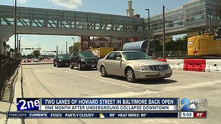 Two lanes of Howard Street in Baltimore back open