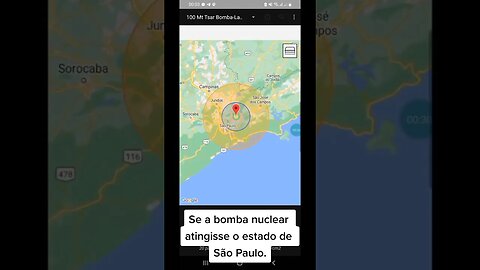 Se a bomba nuclear atingisse o estado de São Paulo. #shorts #bomba #nuclear