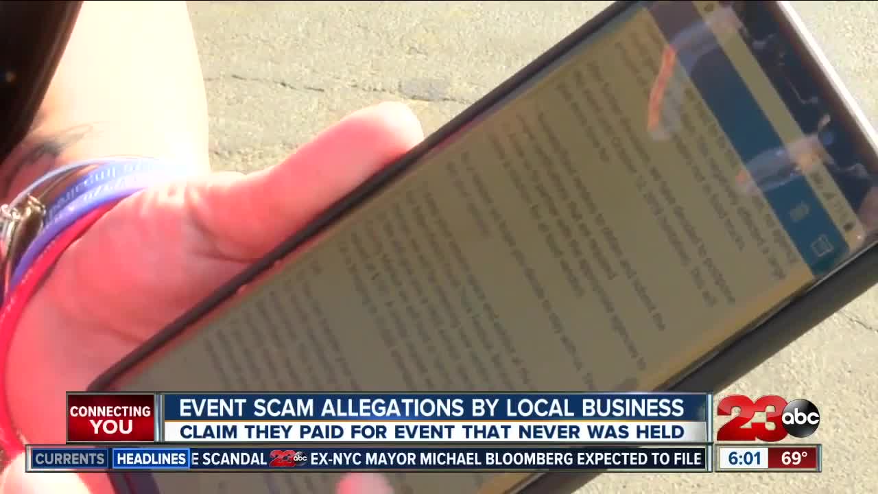 Event Scam Allegations By Local BusinessAAA