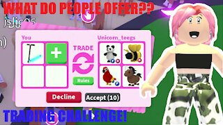 What do people trade for NEON BLUE SCOOTER Roblox Adopt me trading challenge