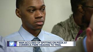 Man accused of spitting on pizza at Comerica Park to appear in court