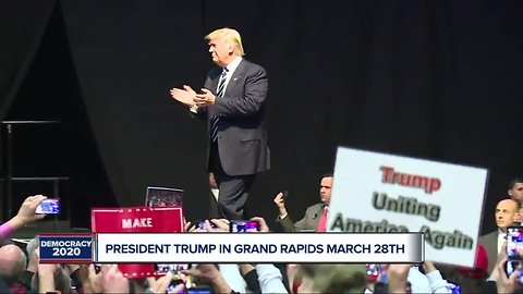 President Trump holding a rally in Grand Rapids this month