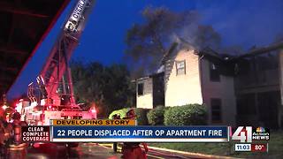 22 people displaced after Overland Park apartment fire