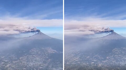 This is what Popocatepetl looked like from flight AM 718 Bogotá-Mexico