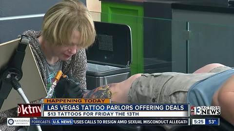 Las Vegas tattoo parlors offering Friday the 13th tattoos