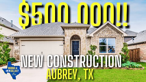 AFFORDABLE NEW CONSTRUCTION NORTH DALLAS | $500K BLOOMFIELD HOMES | ARROWBROOKE AUBREY TEXAS
