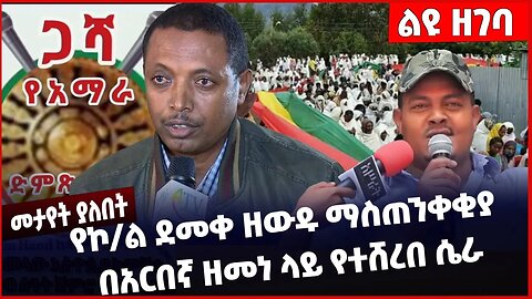 #Ethiopia የኮ/ል ደመቀ ዘውዱ ማስጠንቀቂያ በአርበኛ ዘመነ ላይ የተሸረበ ሴራ ❗️❗️❗️ Demeke Zewdu | Amhara | Fano Apr-04-2023