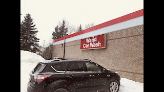 Exiting Petro Canada Wand car wash bay