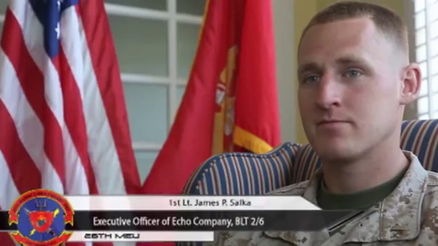 1st Lt. James Salka Awarded Bronze Star For Actions In Afghanistan For Actions During Combat