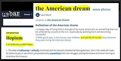 Is Living the American Dream Include Selling Hopium By Asking Your Subs and Viewers For Donations?
