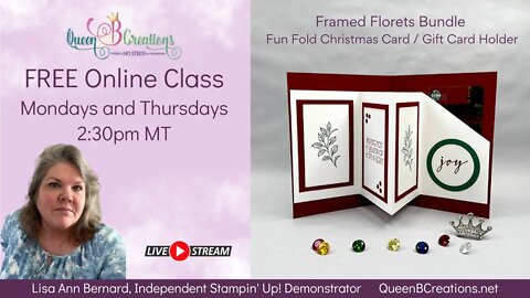 👑 Framed Florets Fun Fold Christmas Card