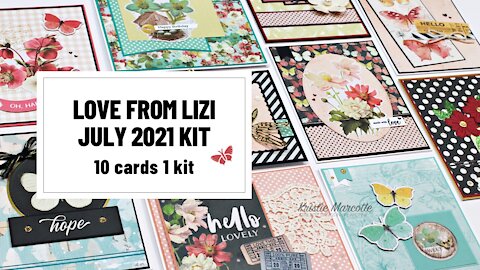 Love From Lizi | July 2021 card kit | 10 cards 1 kit
