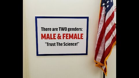 Marjorie Taylor Greene Hangs "There Are Only Two Genders" Sign Outside Her Office