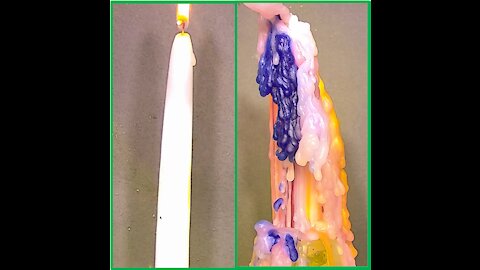 Multi Color Drip Candle Time-lapse
