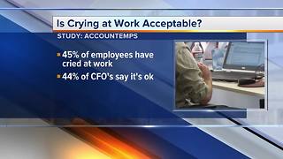 Survey finds nearly half of people have cried at work
