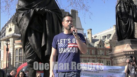 Gareth Icke speaks at Parliament Square. UNCENSORED VERSION