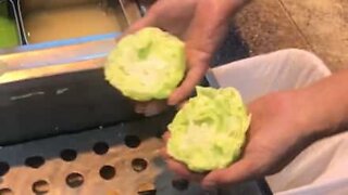 Man makes lettuce with bizarre gooey dough