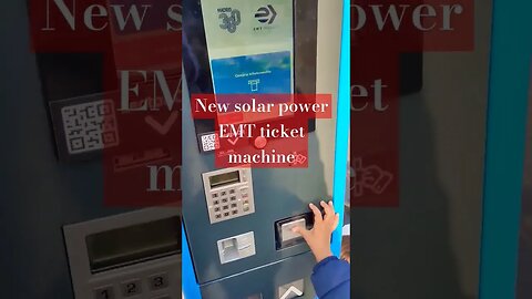 New solar power EMT bus ticket machine #madrid360 #emt #spain #bus #metro #travel #europe