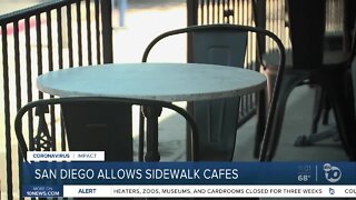 San Diego allows sidewalk cafes with no permit requirement