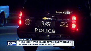 Three shot, two killed in weekend violence