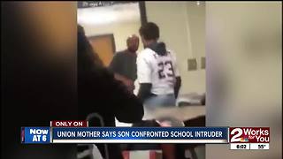 Student confronts school intruder, mother speaks out