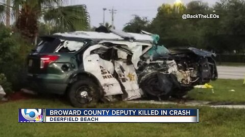 Broward County Sheriff's Office deputy killed in crash while on duty in Deerfield Beach
