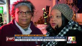 Firefighters battle bitter cold, flames at historic Lebanon church