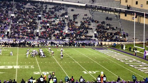 Field Goal at the Northwestern University Wildcats Football Game VS Purdue 11/11/2017