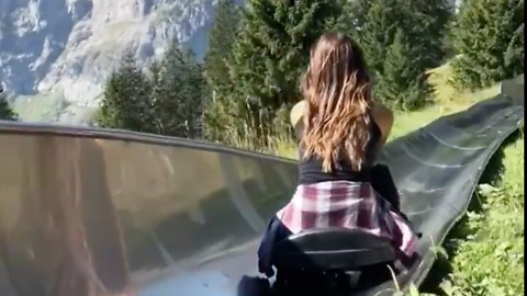 Beautiful Views On This Alpine Slide In Switzerland!!
