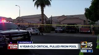 Child hospitalized after being pulled from Avondale pool