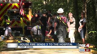 House Fire Sends 3 to the Hospital