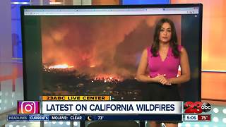 Update on fires burning in California