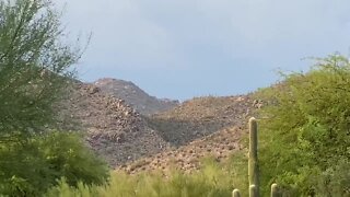 Smoke visible from reported fire in Tortolita Mountains