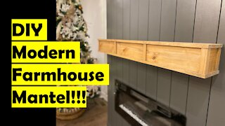 How to Make a Modern Farmhouse Fireplace Mantel