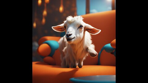 Bouncing Baby Goat's Sofa Shenanigans