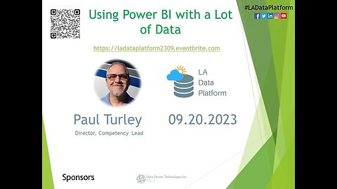 SEP 2023 - Using Power BI with a Lot of Data by Paul Turley (@Paul_Turley)