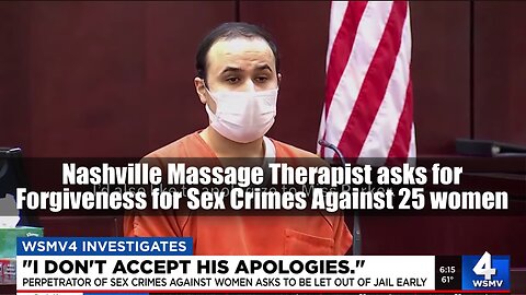 Nashville Massage Therapist asks for Forgiveness for Sex Crimes