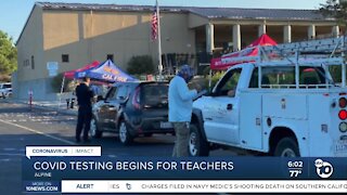 Alpine schools begin drive-thru COVID-19 testing for staff members