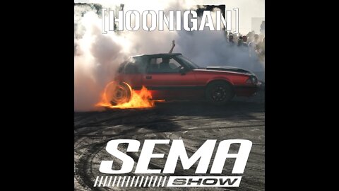 Foxbody Catches FIRE During Drift Contest at Hoonigan SEMA 2021