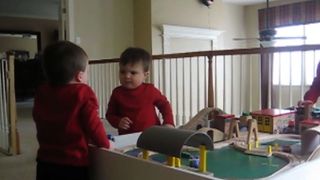 Baby Twins Fighting Over Toys