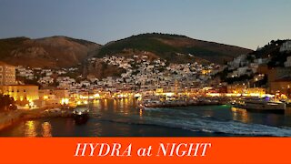 HYDRA (Greece): Episode 3 - Hydra town at night with donkey ride