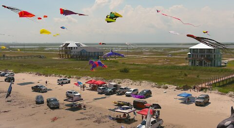 Kites Take Flight 2021 Sponsored by Inspirational Crossroads - A Drone View Video